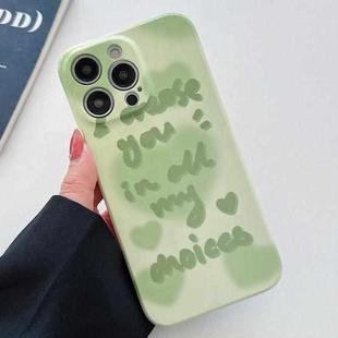 For iPhone 15 Pro Max PC Phone Case(Green Text)