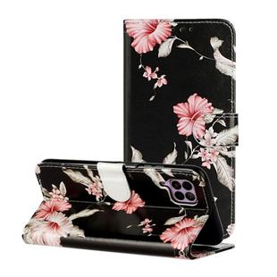 For Huawei P40 Lite Colored Drawing Marble Pattern Horizontal Flip PU Leather Case with Holder & Card Slots & Wallet(Azalea)