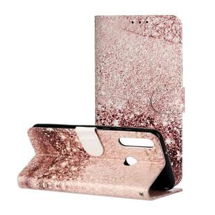 For Huawei P40 Lite E / Y7p Colored Drawing Marble Pattern Horizontal Flip PU Leather Case with Holder & Card Slots & Wallet(Rose Gold)