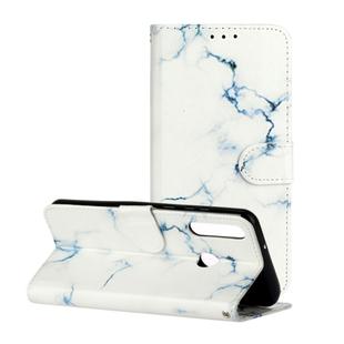 For Huawei P40 Lite E / Y7p Colored Drawing Marble Pattern Horizontal Flip PU Leather Case with Holder & Card Slots & Wallet(White Marble)