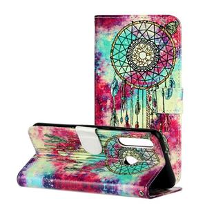 For Huawei P40 Lite E / Y7p Colored Drawing Marble Pattern Horizontal Flip PU Leather Case with Holder & Card Slots & Wallet(Butterfly Wind Chimes)