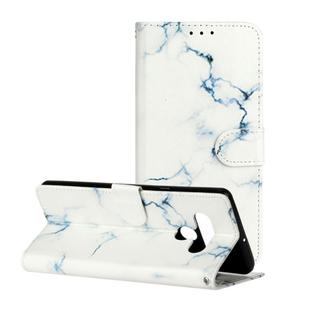 For LG Stylo 6 Colored Drawing Marble Pattern Horizontal Flip PU Leather Case with Holder & Card Slots & Wallet(White Marble)