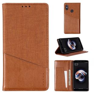 For Xiaomi Redmi Note 5 Pro MUXMA MX109 Horizontal Flip Leather Case with Holder & Card Slot & Wallet(Brown)