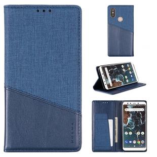 For Xiaomi Mi 6X MUXMA MX109 Horizontal Flip Leather Case with Holder & Card Slot & Wallet(Blue)