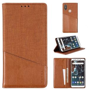 For Xiaomi Mi 6X MUXMA MX109 Horizontal Flip Leather Case with Holder & Card Slot & Wallet(Brown)