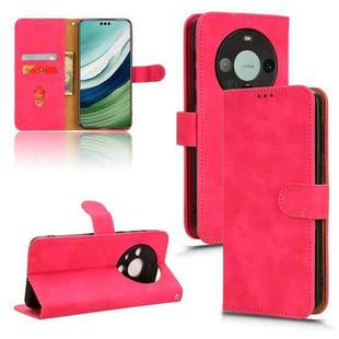 For Huawei Mate 60 Pro 5G Skin Feel Magnetic Flip Leather Phone Case(Rose Red)
