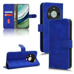 For Huawei Mate 60 Skin Feel Magnetic Flip Leather Phone Case(Blue)