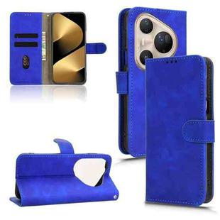 For Huawei Pura 80 Pro 5G Skin Feel Magnetic Flip Leather Phone Case(Blue)