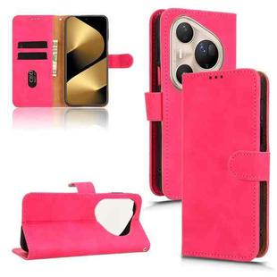 For Huawei Pura 80 Ultra 5G Skin Feel Magnetic Flip Leather Phone Case(Rose Red)