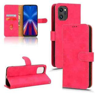 For UMIDIGI F3 5G / 4G Skin Feel Magnetic Flip Leather Phone Case(Rose Red)