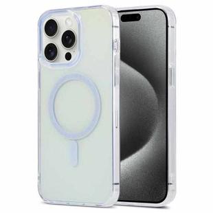 For iPhone 15 Pro Max Magic Diamond Blu-ray MagSafe Phone Case(White)