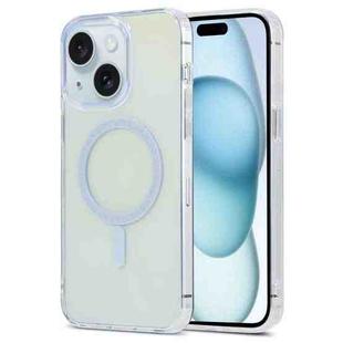 For iPhone 15 Plus Magic Diamond Blu-ray MagSafe Phone Case(White)