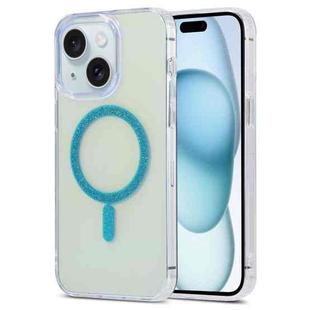 For iPhone 15 Magic Diamond Blu-ray MagSafe Phone Case(Blue)