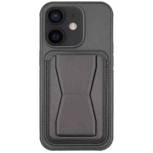 For iPhone 11 Leather Card Holder TPU Phone Case(Black)