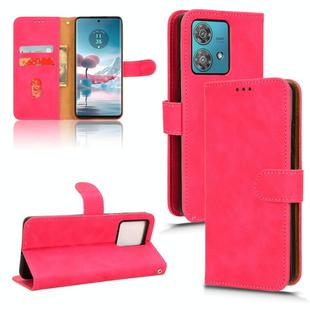 For Motorola Edge 40 Neo Skin Feel Magnetic Flip Leather Phone Case(Rose Red)