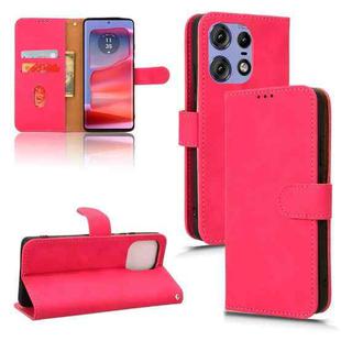 For Motorola Edge 50 Pro Skin Feel Magnetic Flip Leather Phone Case(Rose Red)