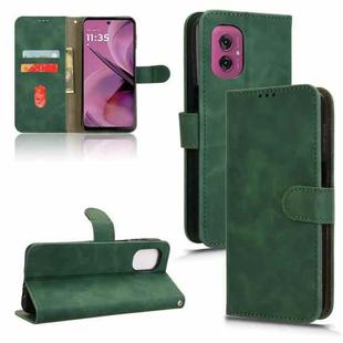 For Motorola Moto G55 5G Skin Feel Magnetic Flip Leather Phone Case(Green)