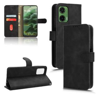 For Motorola Moto G35 Skin Feel Magnetic Flip Leather Phone Case(Black)