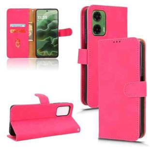 For Motorola Moto G35 Skin Feel Magnetic Flip Leather Phone Case(Rose Red)