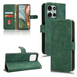 For Motorola Moto G75 5G Skin Feel Magnetic Flip Leather Phone Case(Green)