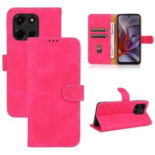 For Motorola Edge 60 Fusion Skin Feel Magnetic Flip Leather Phone Case(Rose Red)