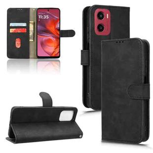 For Motorola Moto G05 / E15 Skin Feel Magnetic Flip Leather Phone Case(Black)
