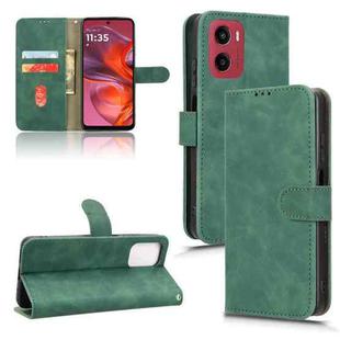For Motorola Moto G05 / E15 Skin Feel Magnetic Flip Leather Phone Case(Green)