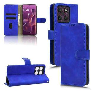 For Motorola Edge 60 Pro Skin Feel Magnetic Flip Leather Phone Case(Blue)