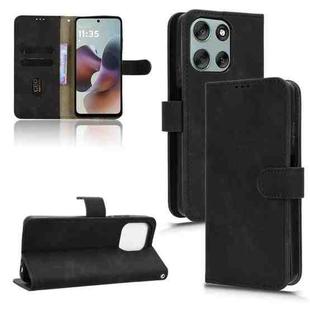 For Motorola Moto G56 5G Skin Feel Magnetic Flip Leather Phone Case(Black)