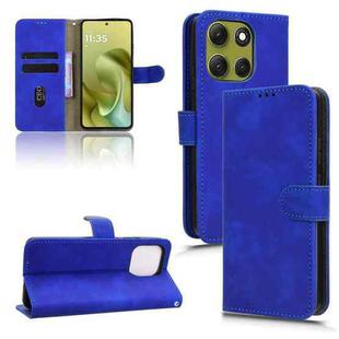 For Motorola Moto G86 Power 5G Skin Feel Magnetic Flip Leather Phone Case(Blue)