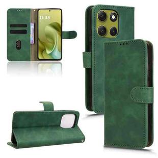 For Motorola Moto G86 Power 5G Skin Feel Magnetic Flip Leather Phone Case(Green)