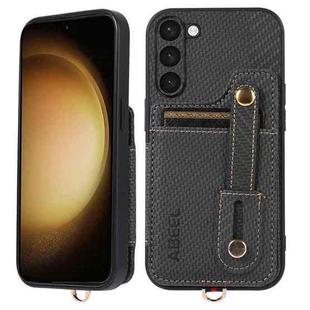 For Samsung Galaxy S23+ 5G ABEEL Carbon Fiber RFID Card Holder Phone Case(Black)