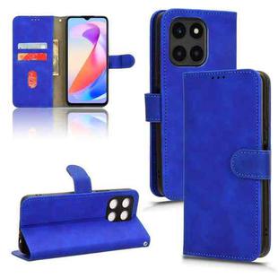 For Honor X6a Global Skin Feel Magnetic Flip Leather Phone Case(Blue)