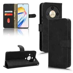 For Honor X9b Skin Feel Magnetic Flip Leather Phone Case(Black)