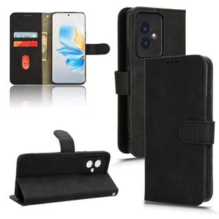 For Honor 100 5G Skin Feel Magnetic Flip Leather Phone Case(Black)