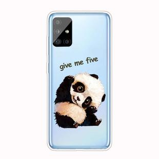 For Samsung Galaxy A71 Shockproof Painted TPU Protective Case(Tilted Head Panda)