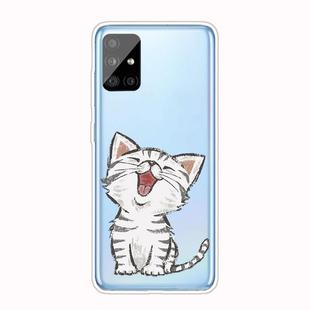 For Samsung Galaxy A71 5G Shockproof Painted TPU Protective Case(Laughing Cat)