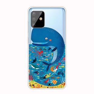 For Samsung Galaxy A81 / Note 10 Lite Shockproof Painted TPU Protective Case(Whale Seabed)