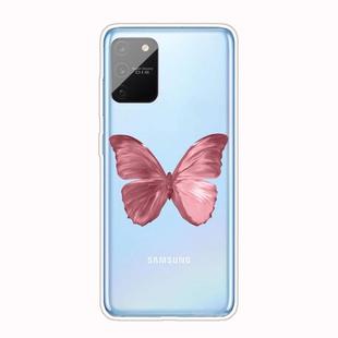 For Samsung Galaxy A91 / S10 Lite (2020) Shockproof Painted TPU Protective Case(Red Butterfly)