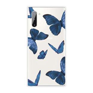 For Samsung Galaxy Note 10 Shockproof Painted TPU Protective Case(Blue Butterfly)