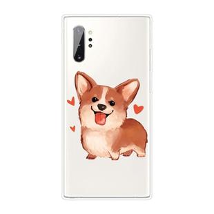 For Samsung Galaxy Note 10+ Shockproof Painted TPU Protective Case(Love Corgi)