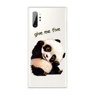 For Samsung Galaxy Note 10+ Shockproof Painted TPU Protective Case(Tilted Head Panda)