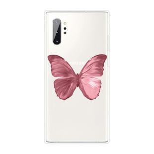 For Samsung Galaxy Note 10+ Shockproof Painted TPU Protective Case(Red Butterfly)