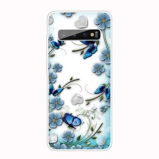 For Samsung Galaxy S10 5G Shockproof Painted TPU Protective Case(Chrysanthemum Butterfly)