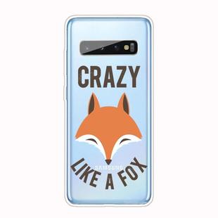 For Samsung Galaxy S10 5G Shockproof Painted TPU Protective Case(Fox Head)