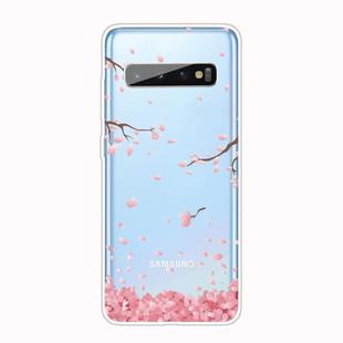 For Samsung Galaxy S10 5G Shockproof Painted TPU Protective Case(Cherry Blossoms)