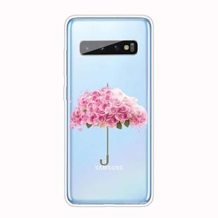 For Samsung Galaxy S10 5G Shockproof Painted TPU Protective Case(Flower Umbrella)