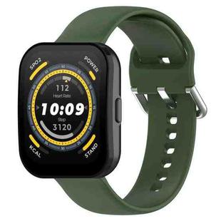 For Amazfit Bip 5 Silicone Watch Band, Size:L Size(Army Green)