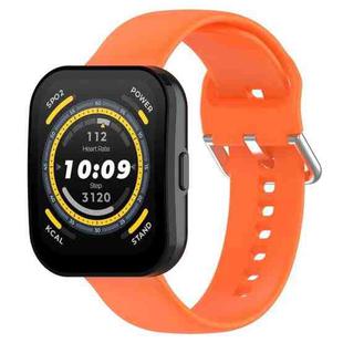 For Amazfit Bip 5 Silicone Replacement Watch Band, Size:S Size(Orange)