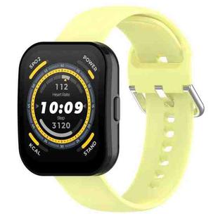 For Amazfit Bip 5 Silicone Replacement Watch Band, Size:S Size(Yellow)
